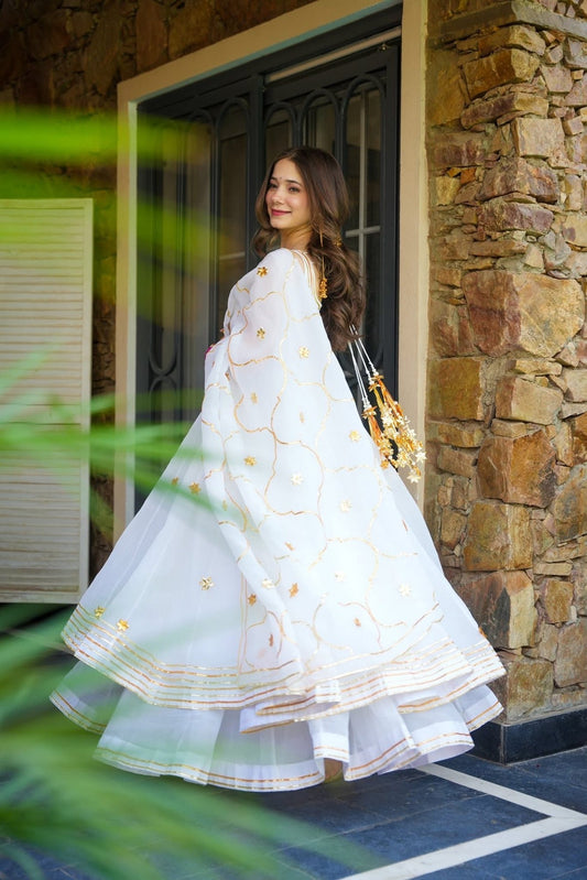Purely Handmade Anarkali Plazzo Set For Sworny fashion