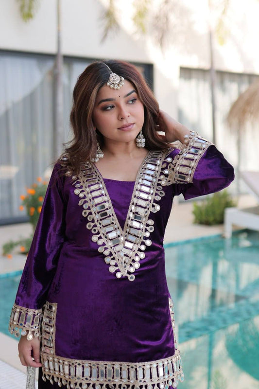 Mirror work Designer suit Set