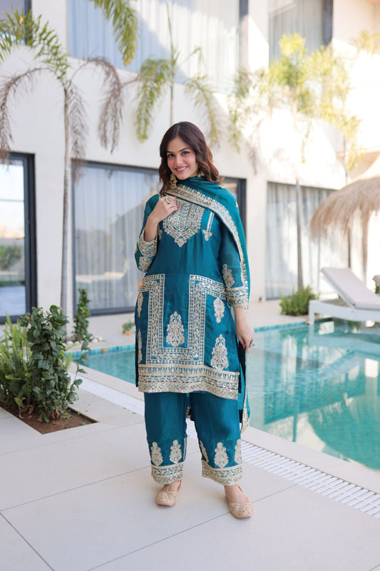 PREMIUM DESIGNER READYMADE TOP-PANT-DUPATTA COLLECTIONS