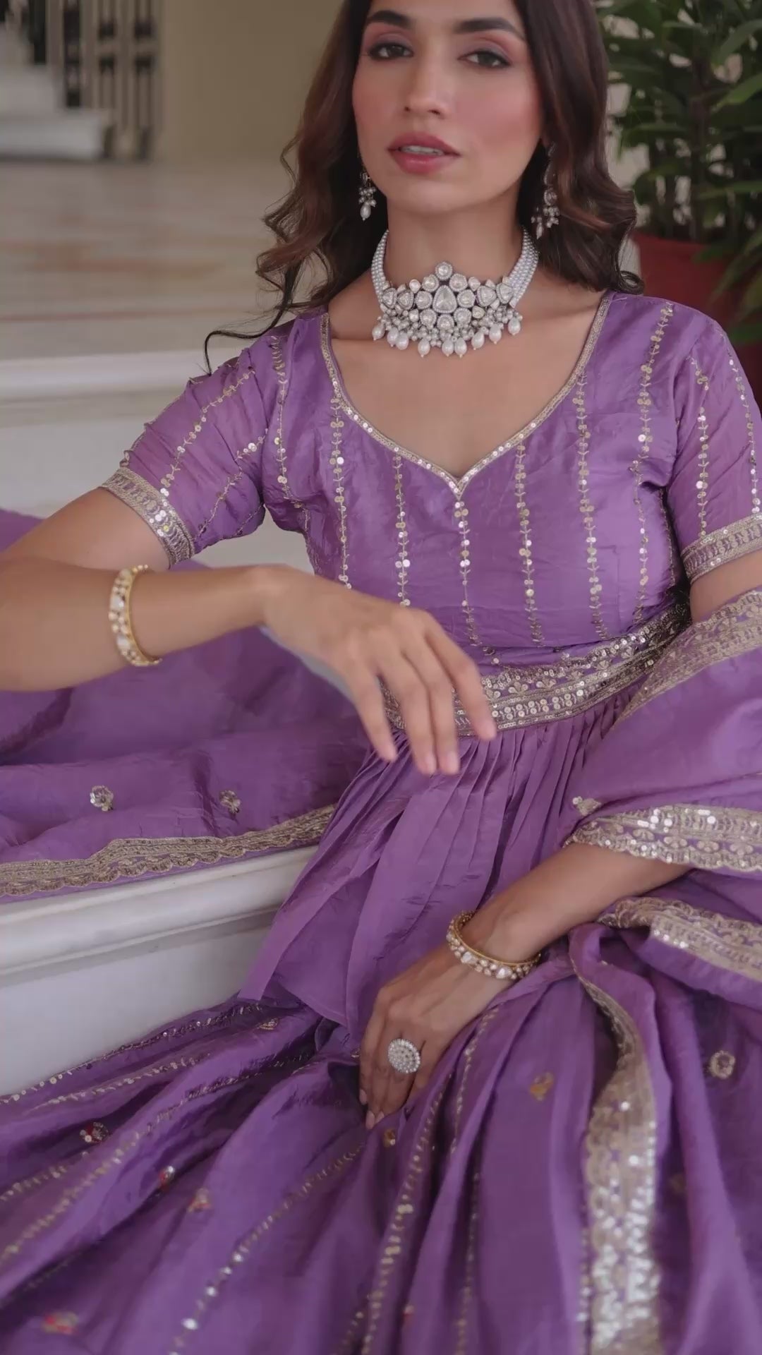 Designer Sequins Embroidered Lehenga choli Set
